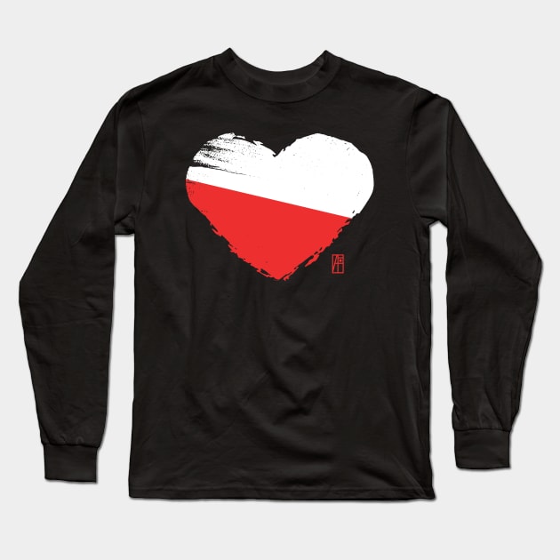 I love my country. I love Poland. I am a patriot. In my heart, there is always the flag of Poland. Long Sleeve T-Shirt by ArtProjectShop